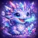 Colorful abstract animal avatar with geometric shapes creating a cat-like figure.