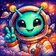 Colorful geometric animal avatar in abstract style for user profile